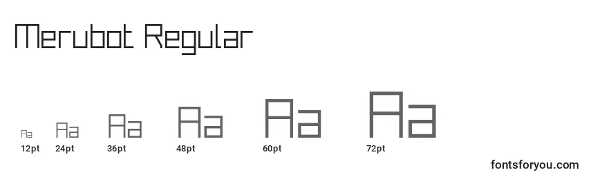 Размеры шрифта Merubot Regular (134124)