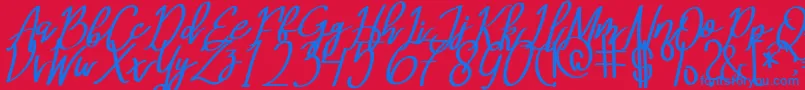 fuente MeryQolbyItalic – Fuentes Azules Sobre Fondo Rojo