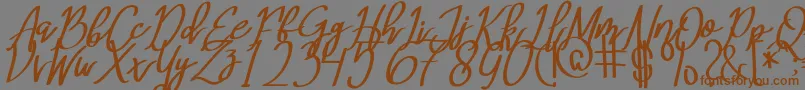 fuente MeryQolbyItalic – Fuentes Marrones Sobre Fondo Gris