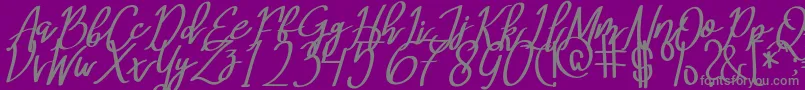 Шрифт MeryQolbyItalic – серые шрифты на фиолетовом фоне