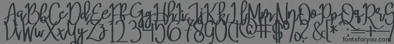 MeryQolbyRegular Font – Black Fonts on Gray Background