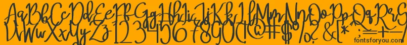 MeryQolbyRegular Font – Black Fonts on Orange Background