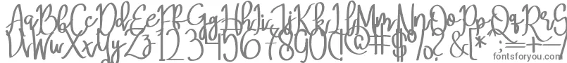 フォントMeryQolbyRegular – 白い背景に灰色の文字