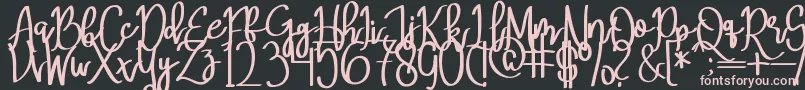MeryQolbyRegular Font – Pink Fonts on Black Background