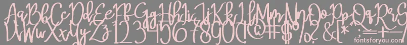 MeryQolbyRegular Font – Pink Fonts on Gray Background
