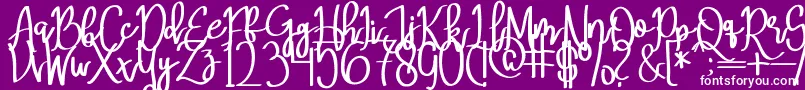 Police MeryQolbyRegular – polices blanches sur fond violet