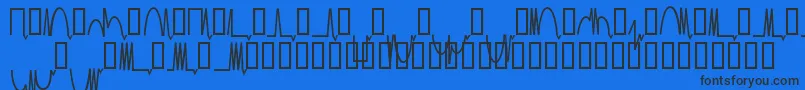 フォントMesaam   – 黒い文字の青い背景