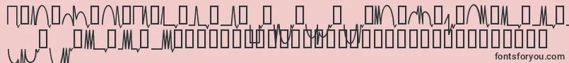 Mesaam  -fontti – mustat fontit vaaleanpunaisella taustalla