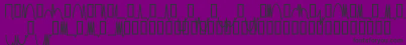 Mesaam  -fontti – mustat fontit violetilla taustalla