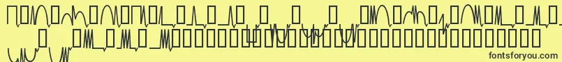 Mesaam  -Schriftart – Schwarze Schriften auf gelbem Hintergrund