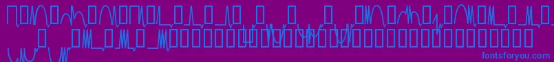Шрифт Mesaam   – синие шрифты на фиолетовом фоне
