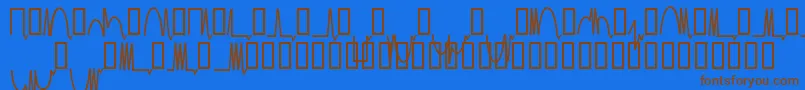 Czcionka Mesaam   – brązowe czcionki na niebieskim tle