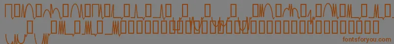 フォントMesaam   – 茶色の文字が灰色の背景にあります。