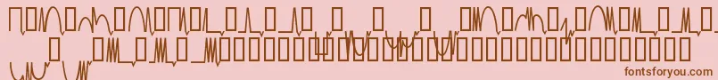 フォントMesaam   – ピンクの背景に茶色のフォント