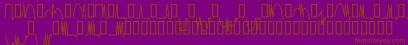 Mesaam  -fontti – ruskeat fontit violetilla taustalla