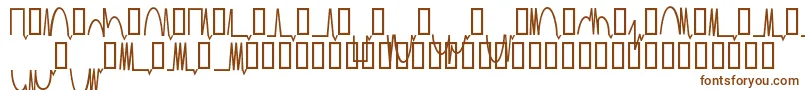フォントMesaam   – 白い背景に茶色のフォント