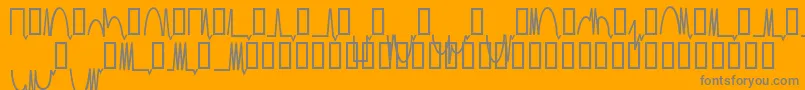 フォントMesaam   – オレンジの背景に灰色の文字