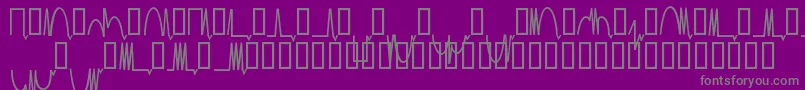 フォントMesaam   – 紫の背景に灰色の文字