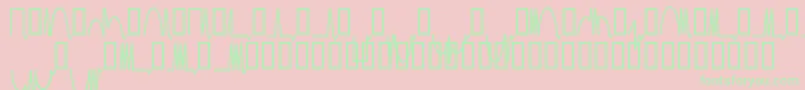 フォントMesaam   – ピンクの背景に緑の文字