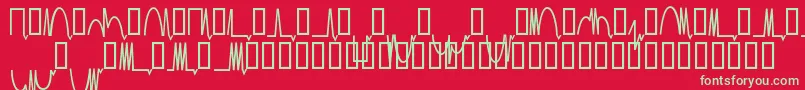 フォントMesaam   – 赤い背景に緑の文字