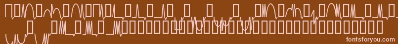 Шрифт Mesaam   – розовые шрифты на коричневом фоне