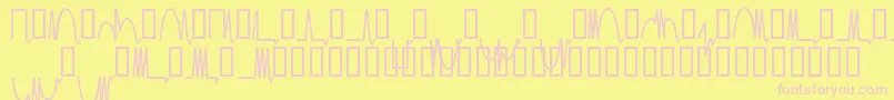 フォントMesaam   – ピンクのフォント、黄色の背景