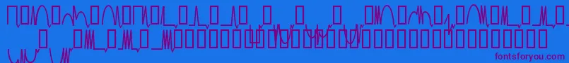 Mesaam  -fontti – violetit fontit sinisellä taustalla