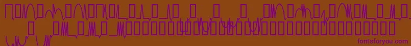Mesaam  -fontti – violetit fontit ruskealla taustalla