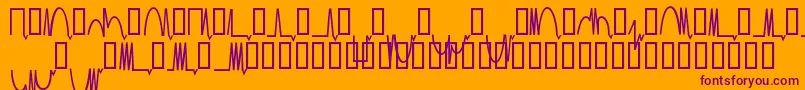 Mesaam  -fontti – violetit fontit oranssilla taustalla