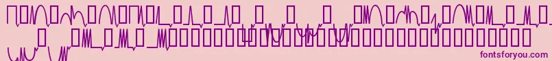 Mesaam  -Schriftart – Violette Schriften auf rosa Hintergrund
