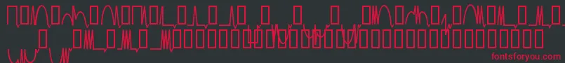 フォントMesaam   – 黒い背景に赤い文字