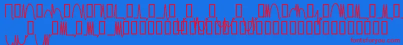Mesaam  -fontti – punaiset fontit sinisellä taustalla