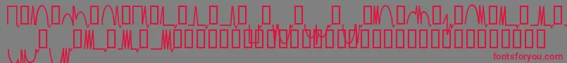 フォントMesaam   – 赤い文字の灰色の背景