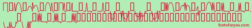 Шрифт Mesaam   – красные шрифты на зелёном фоне