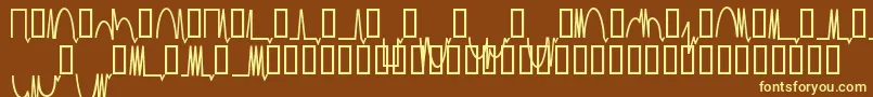 Шрифт Mesaam   – жёлтые шрифты на коричневом фоне