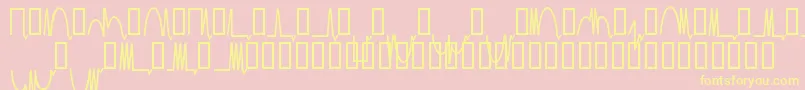 Mesaam  -fontti – keltaiset fontit vaaleanpunaisella taustalla