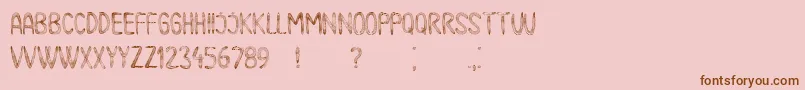 Meshes Font – Brown Fonts on Pink Background
