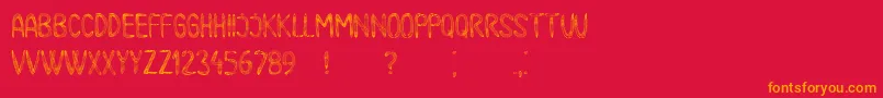 Meshes Font – Orange Fonts on Red Background