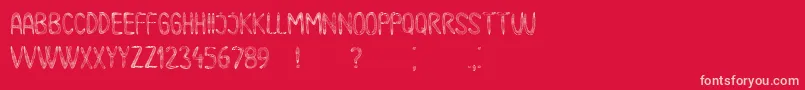 Meshes Font – Pink Fonts on Red Background