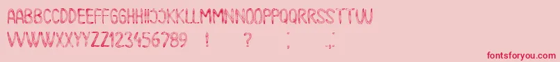 Meshes Font – Red Fonts on Pink Background