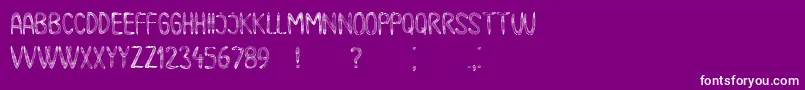 Police Meshes – polices blanches sur fond violet