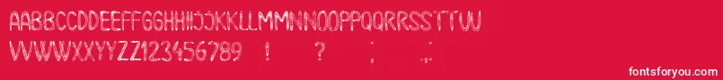 Meshes Font – White Fonts on Red Background