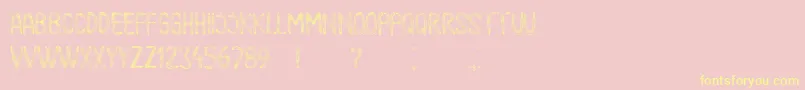 Meshes Font – Yellow Fonts on Pink Background