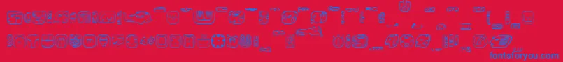 fuente MesoAmerica – Fuentes Azules Sobre Fondo Rojo