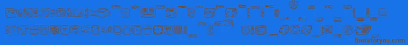 Шрифт MesoAmerica – коричневые шрифты на синем фоне