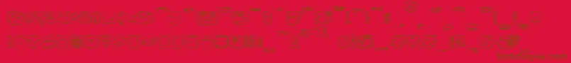 MesoAmerica-Schriftart – Braune Schriften auf rotem Hintergrund