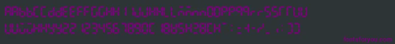フォントLcdattphonetimedate – 黒い背景に紫のフォント