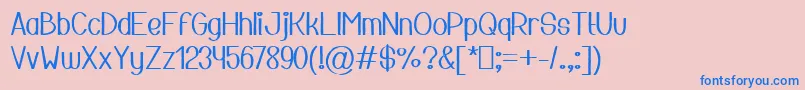 Mesothelioma Regular Font – Blue Fonts on Pink Background