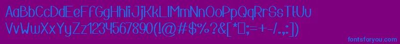 Шрифт Mesothelioma Regular – синие шрифты на фиолетовом фоне