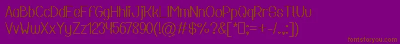 Mesothelioma Regular Font – Brown Fonts on Purple Background